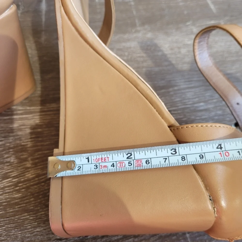 TORRID Cognac Square Toe Demi‎ Wedge Size 11